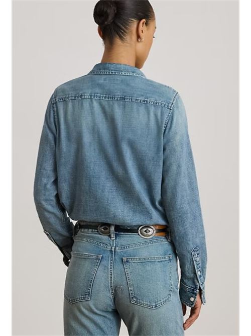 Camicia in denim Classic-Fit LAUREN RALPH LAUREN | JAMELKO-LONG SLEEVE-BUTTON FRONT.ODWIN WASH